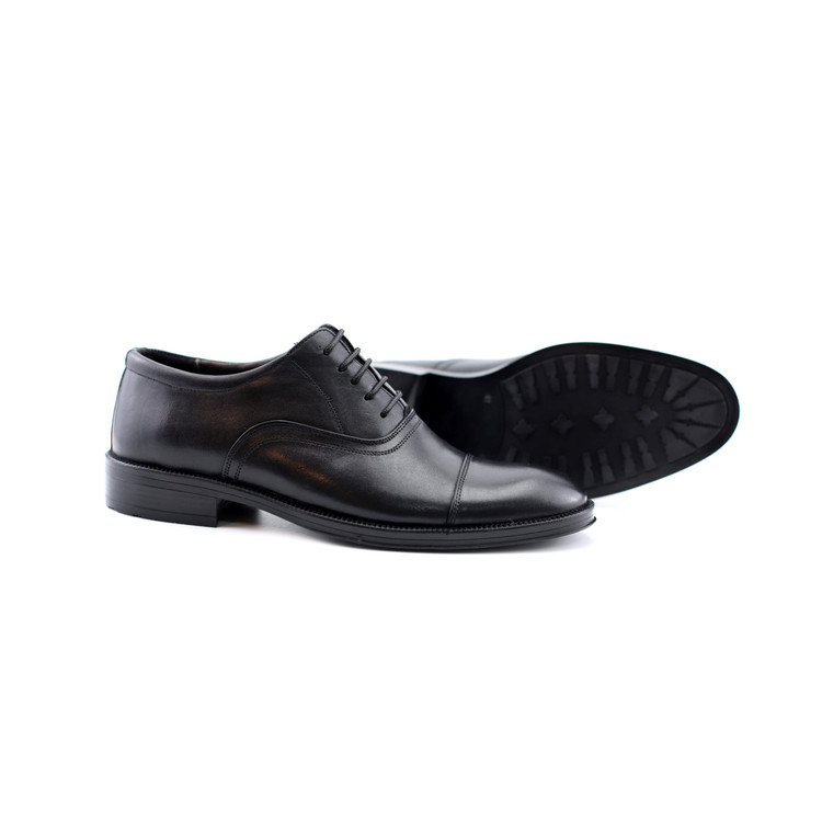 کفش مردانه تمام چرم رسمی مدل آرمان (Cap Toe)